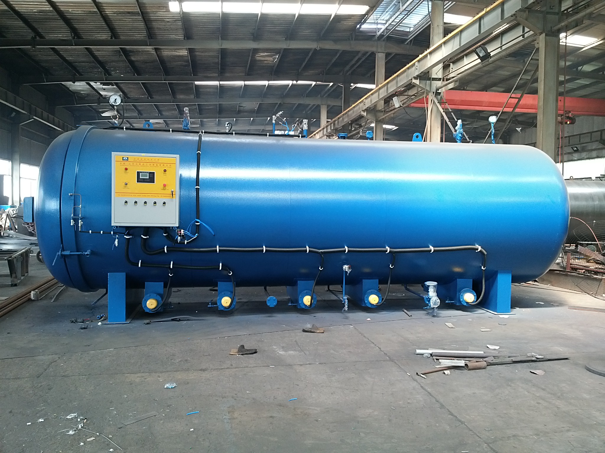 江蘇客戶定制膠管電蒸汽加熱硫化罐